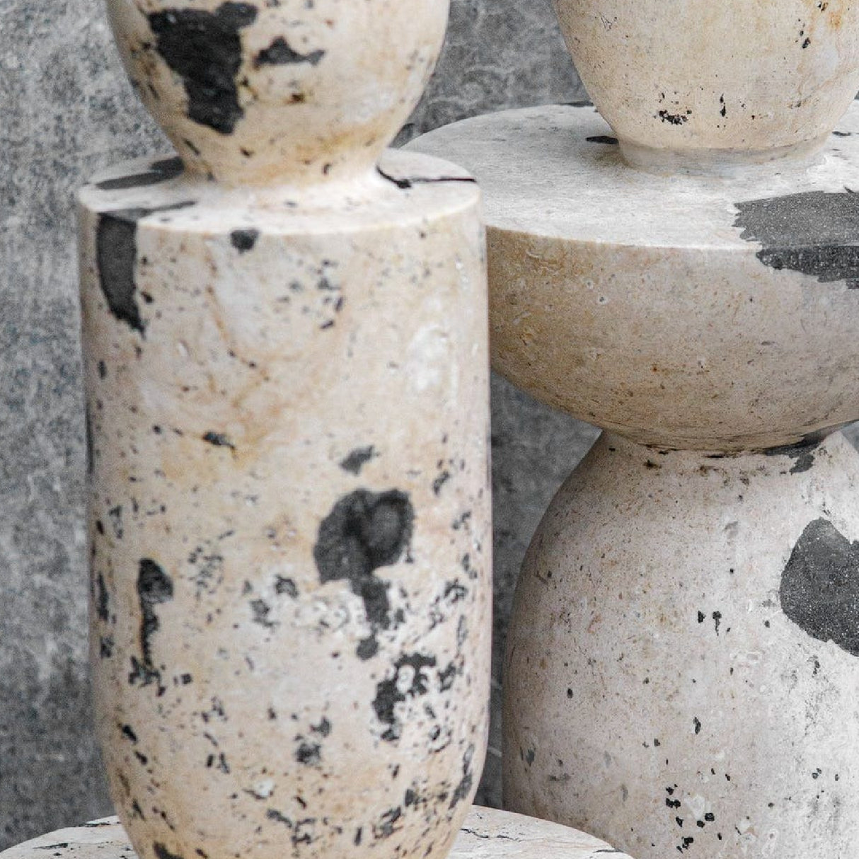 Natural Limestone Indoor/Outdoor Tower Sculptures (2) | Uttermost Nouveau - www.oroa.com