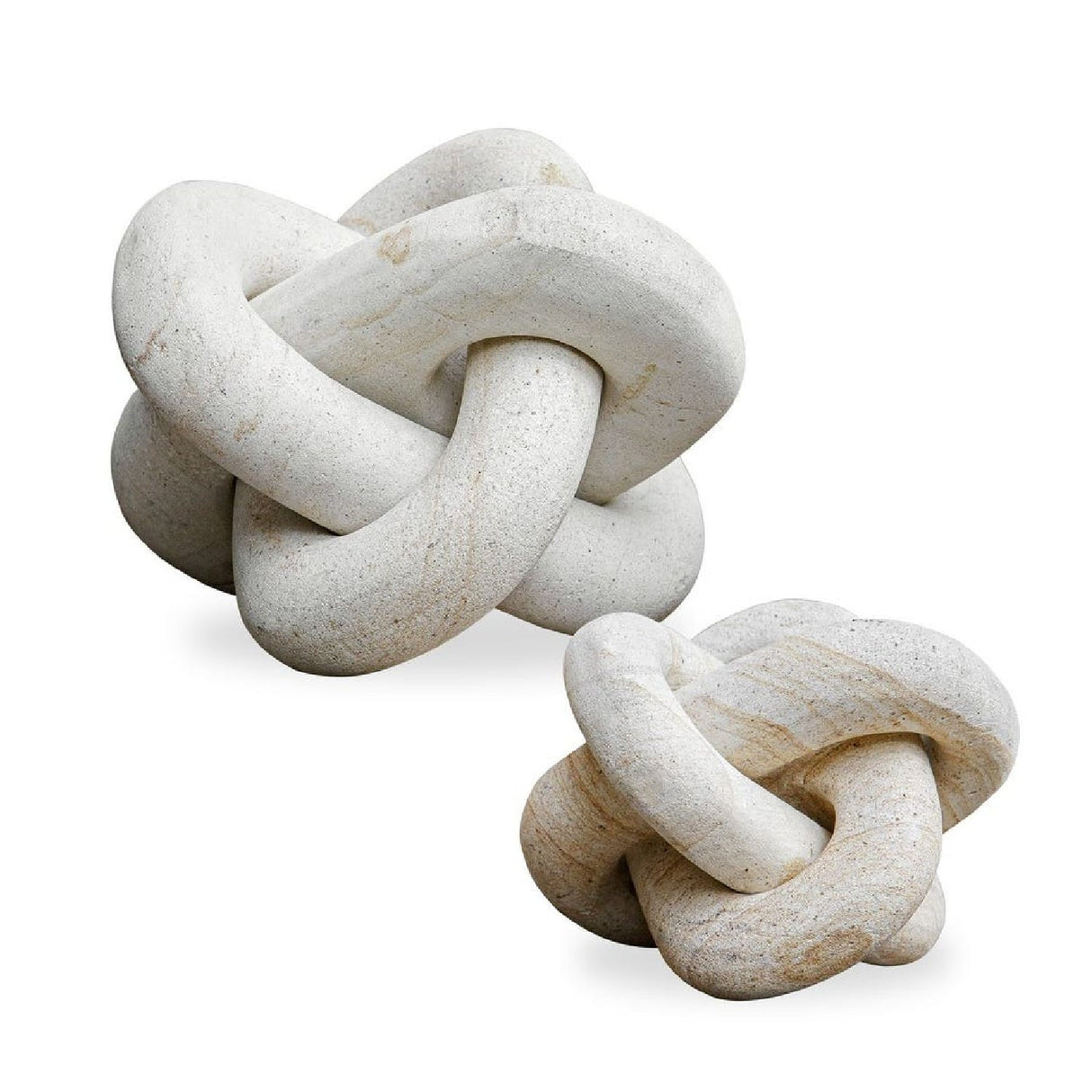 Natural Intertwined Indoor/Outdoor Sculptures (2) | Uttermost Limestone Link - www.oroa.com