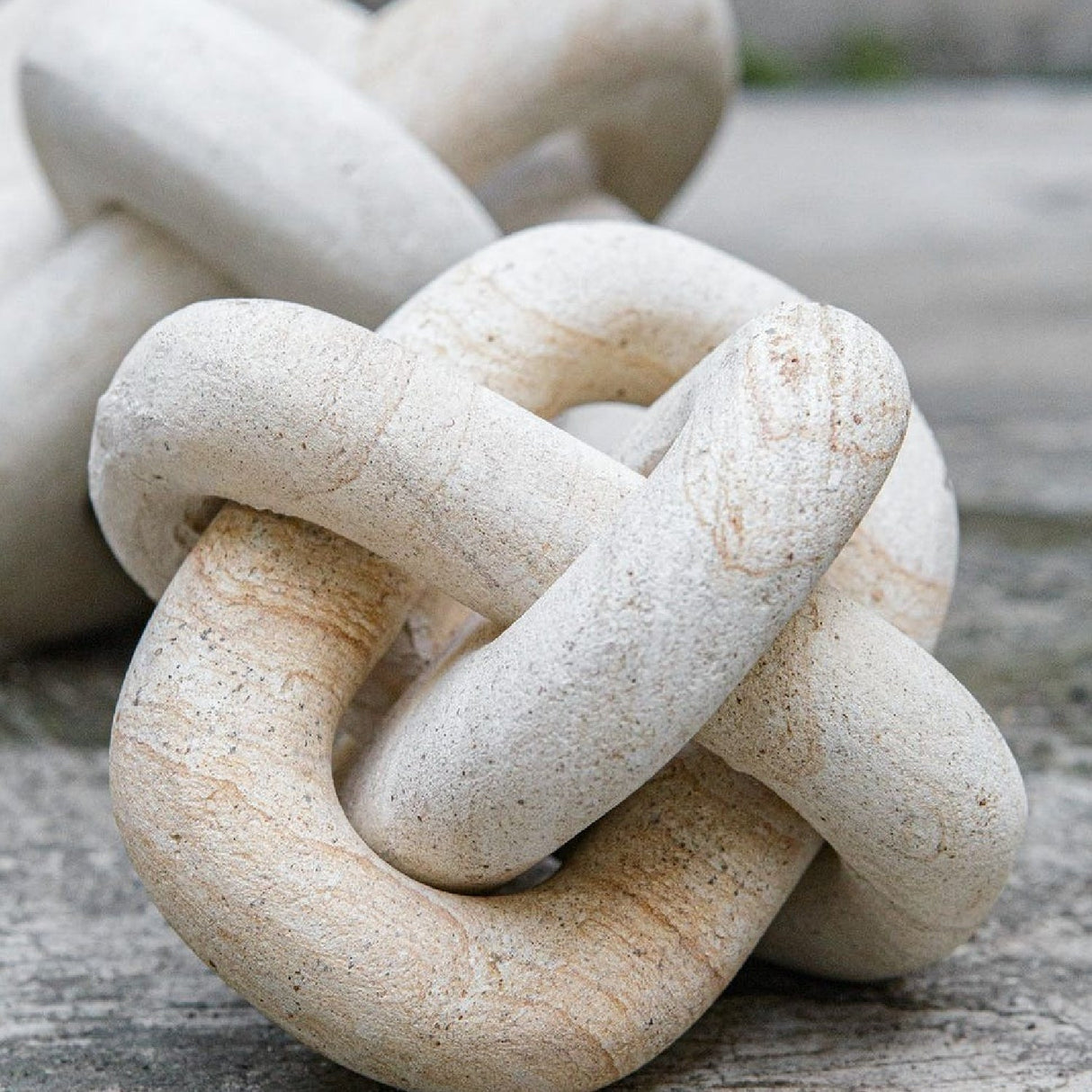 Natural Intertwined Indoor/Outdoor Sculptures (2) | Uttermost Limestone Link - www.oroa.com