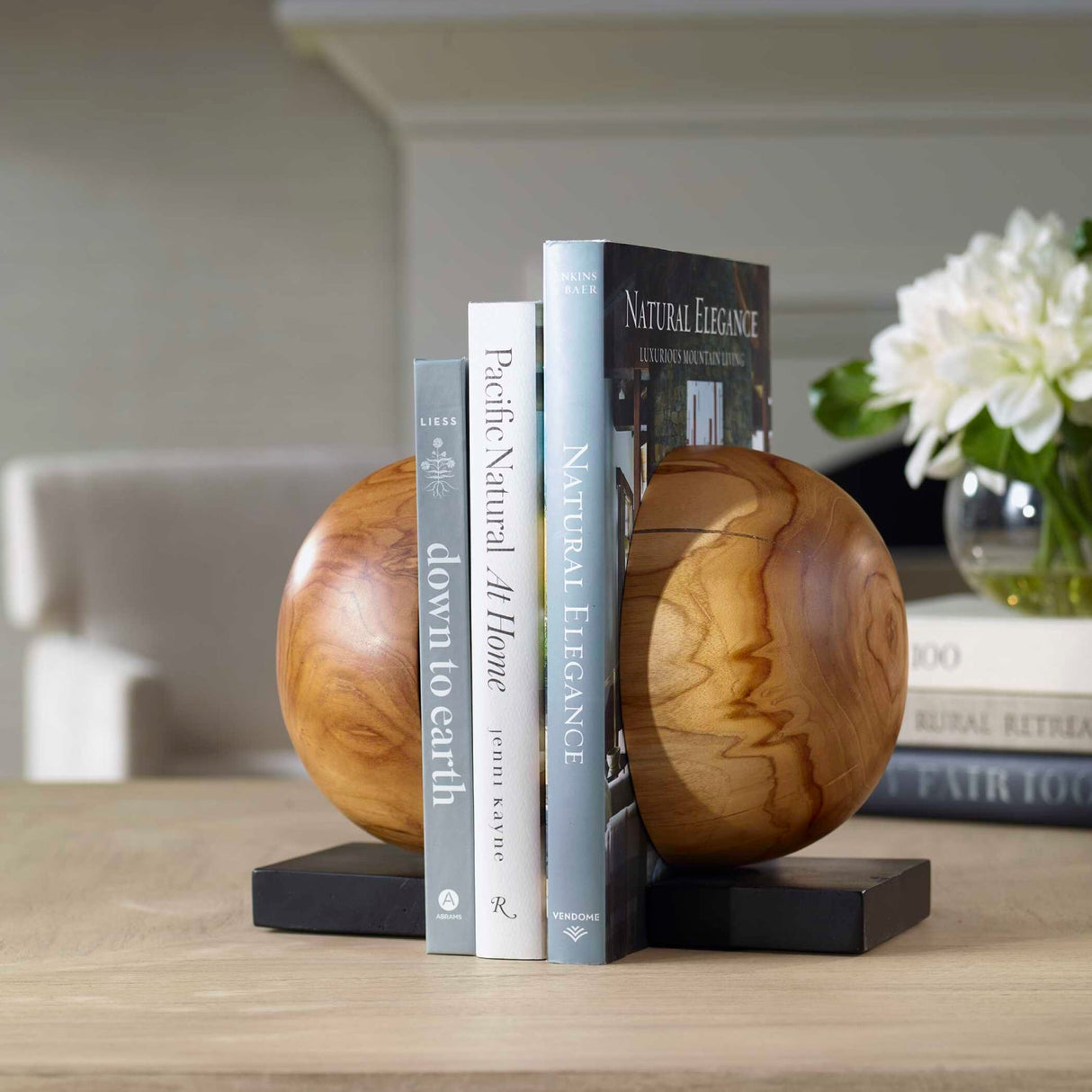 Modern European furniture - Natural Wood Modern Bookends - www.oroa.com