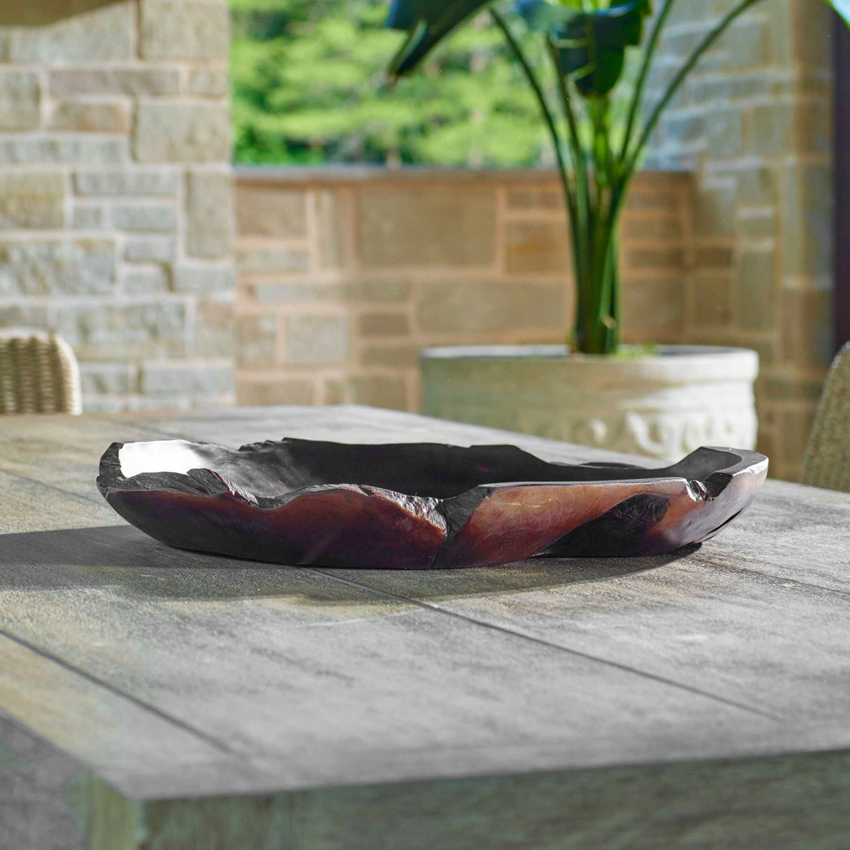 Modern European furniture - Round Teak Indoor/Outdoor Bowl - www.oroa.com