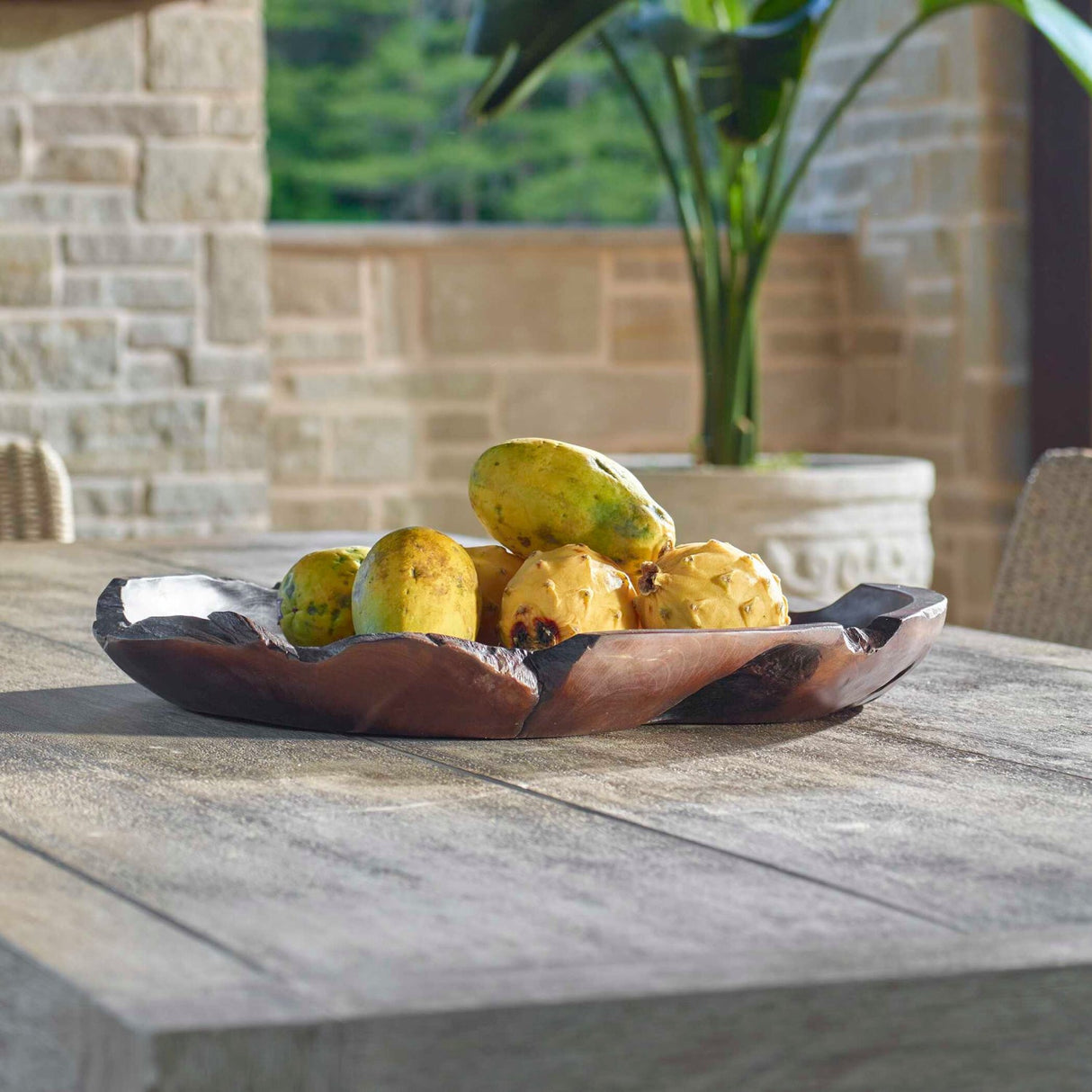 Modern European furniture - Round Teak Indoor/Outdoor Bowl - www.oroa.com
