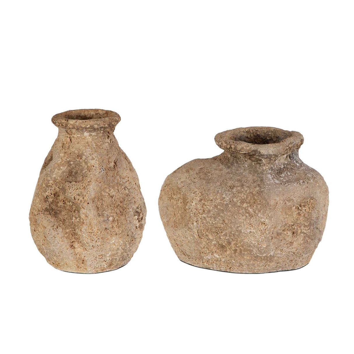 Modern European furniture - Brown Terracotta Indoor/Outdoor Vases (2) - www.oroa.com