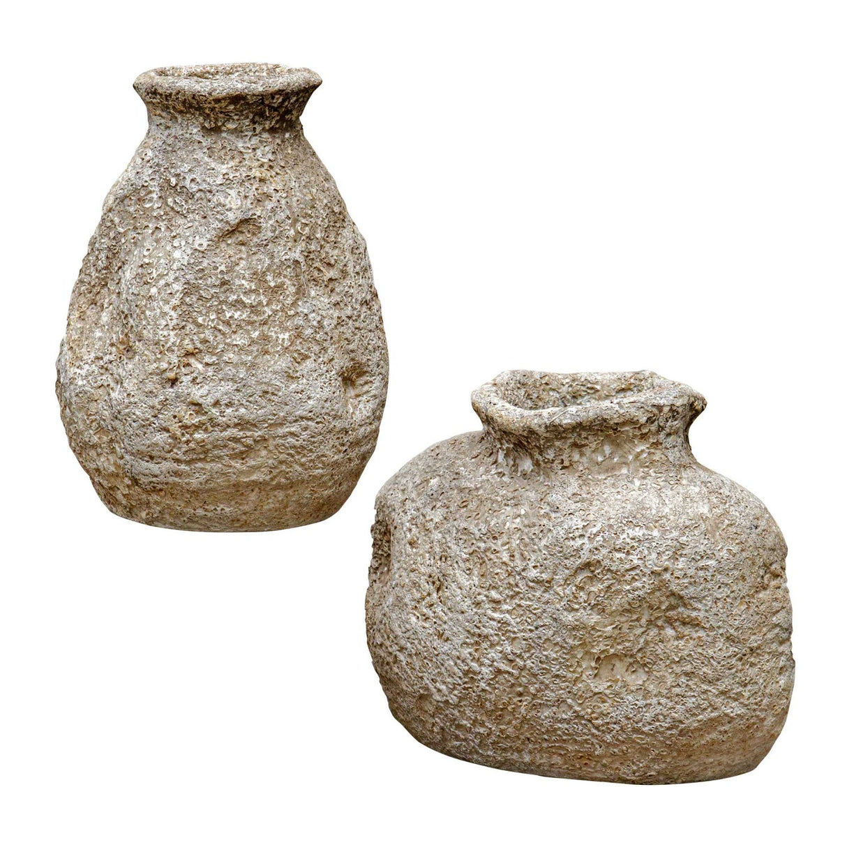 Modern European furniture - Brown Terracotta Indoor/Outdoor Vases (2) - www.oroa.com