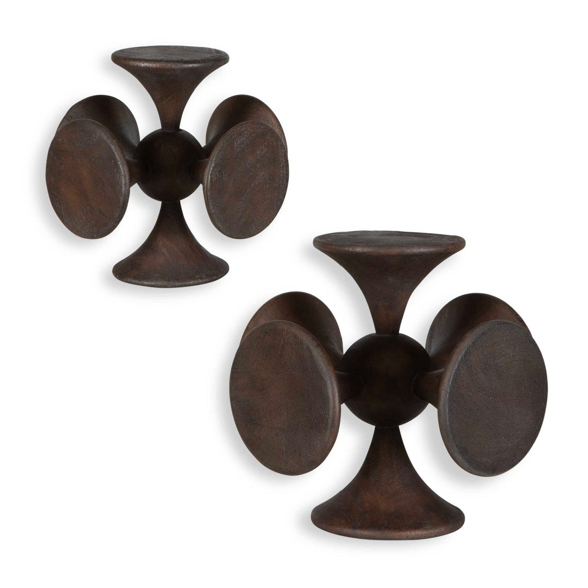 Modern European furniture - Dark Suar Wood Sculptures (2) - www.oroa.com