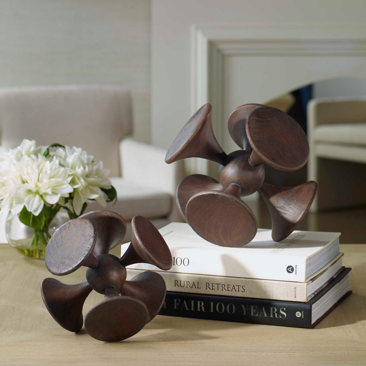 Modern European furniture - Dark Suar Wood Sculptures (2) - www.oroa.com