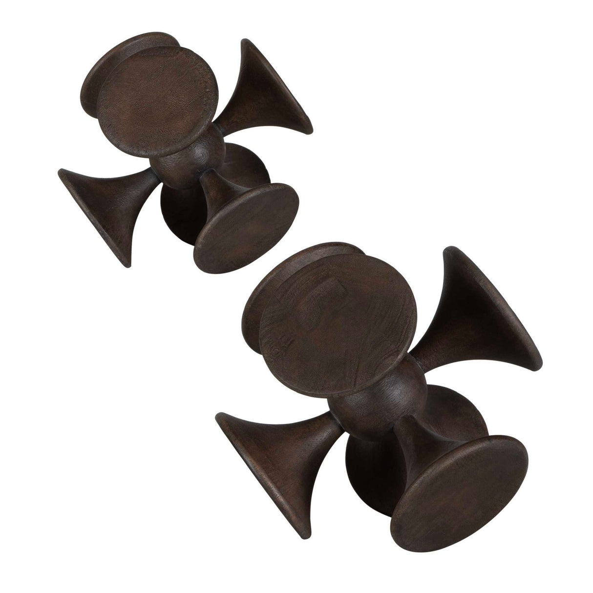 Modern European furniture - Dark Suar Wood Sculptures (2) - www.oroa.com