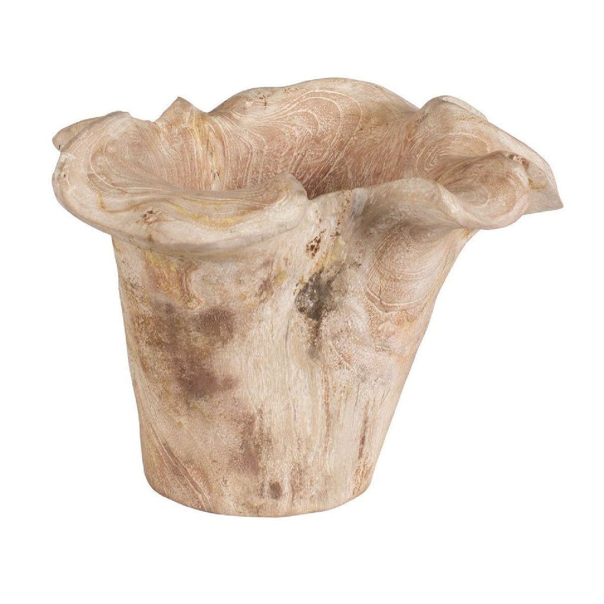 Modern European furniture - Teak Wavy Indoor/Outdoor Bowl - www.oroa.com