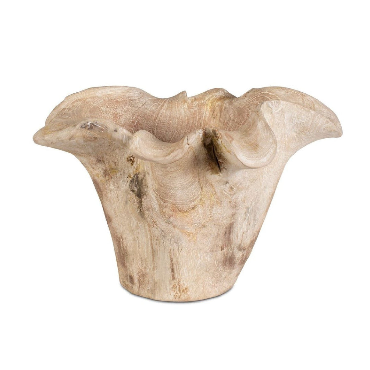 Modern European furniture - Teak Wavy Indoor/Outdoor Bowl - www.oroa.com