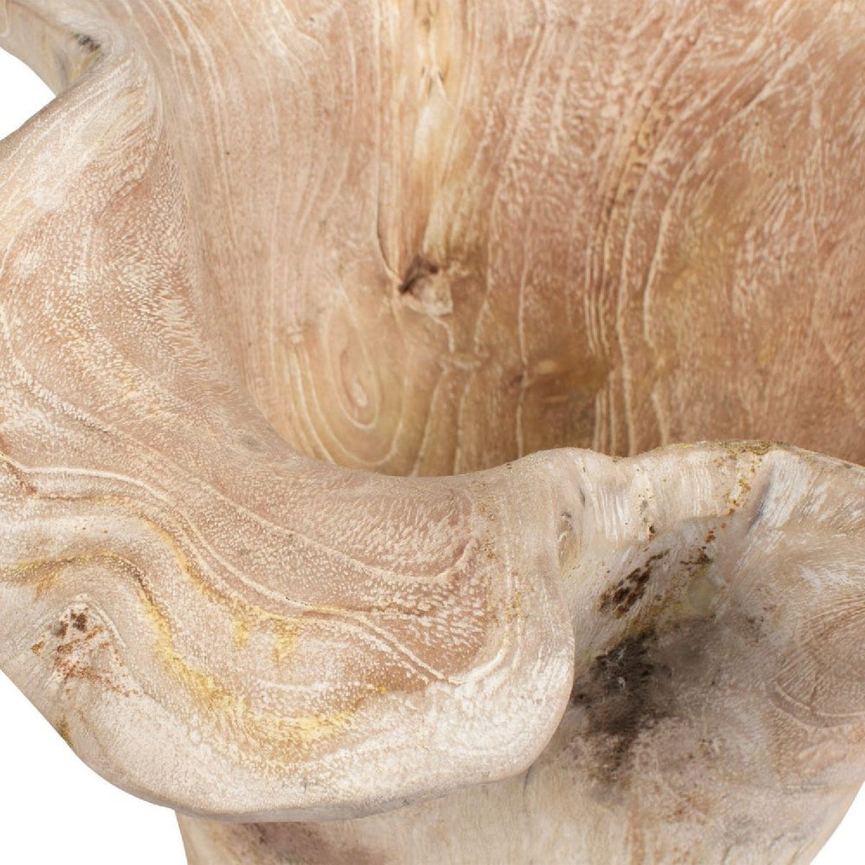 Modern European furniture - Teak Wavy Indoor/Outdoor Bowl - www.oroa.com