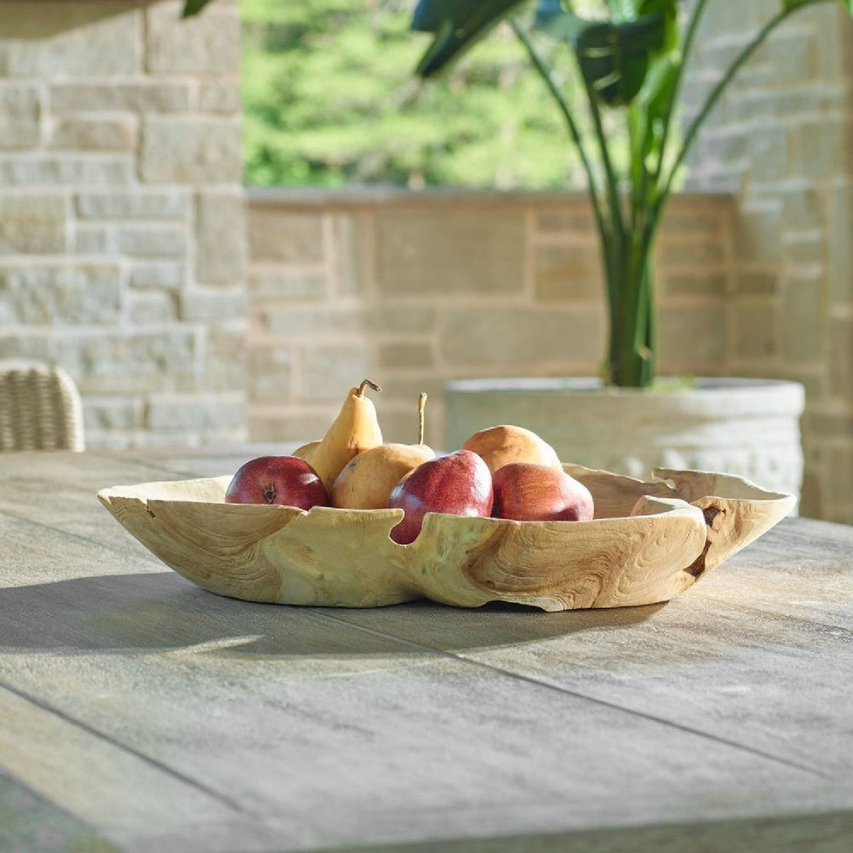 Teak Wood Indoor/Outdoor Bowl | Uttermost Organic Embrace - www.oroa.com