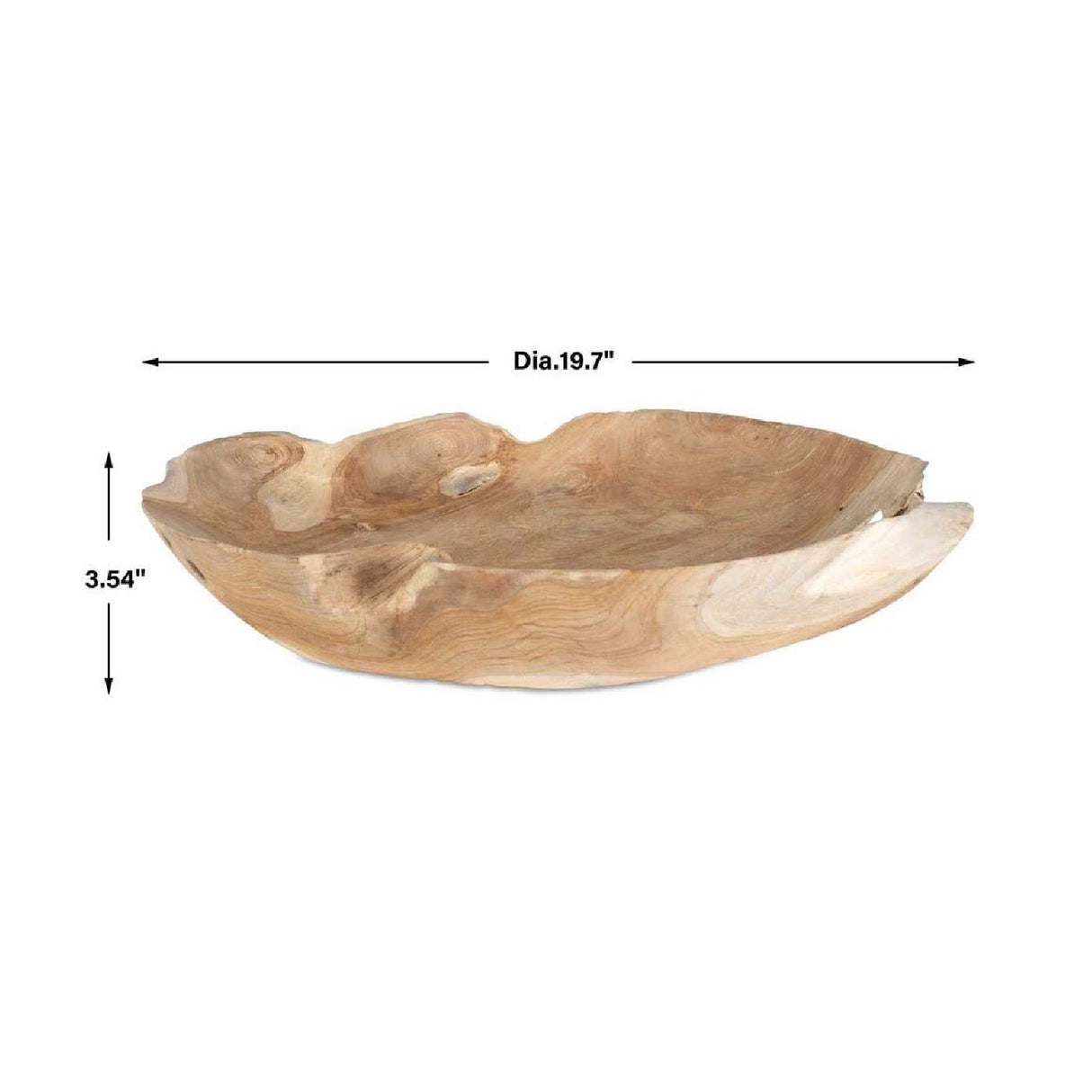 Teak Wood Indoor/Outdoor Bowl | Uttermost Organic Embrace - www.oroa.com