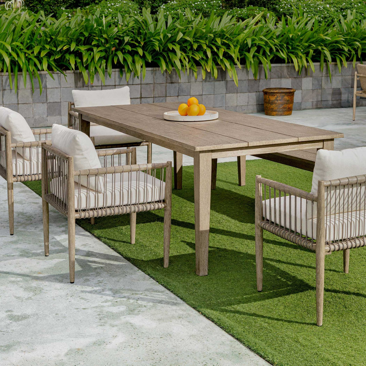Modern European furniture - Travertine Round Indoor/Outdoor Tray - www.oroa.com