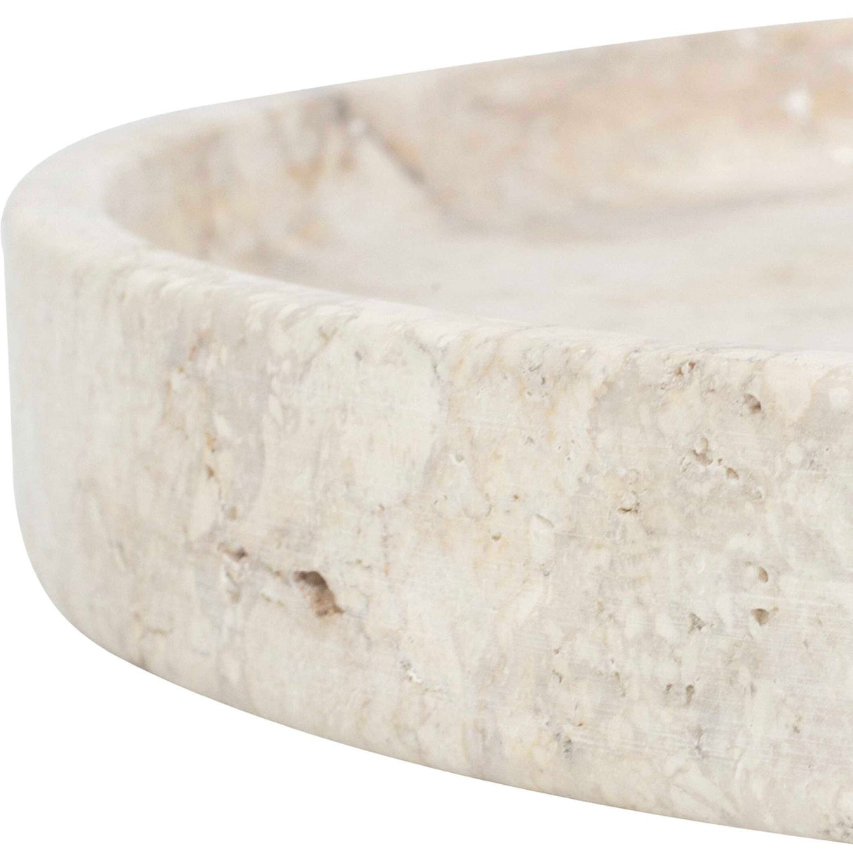 Modern European furniture - Travertine Round Indoor/Outdoor Tray - www.oroa.com