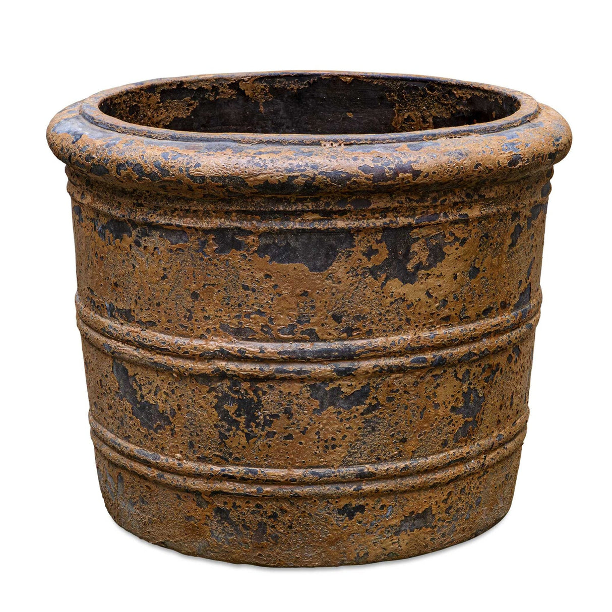 Modern European furniture - Rustic Black Concrete Indoor/Outdoor Planter - www.oroa.com