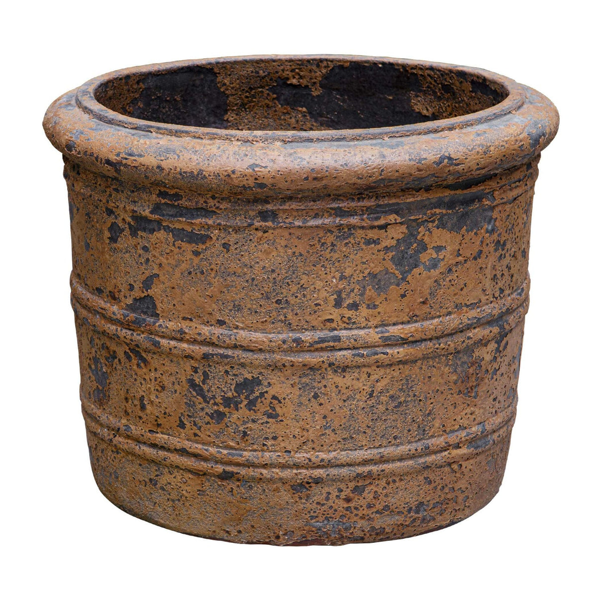 Modern European furniture - Rustic Black Concrete Indoor/Outdoor Planter - www.oroa.com