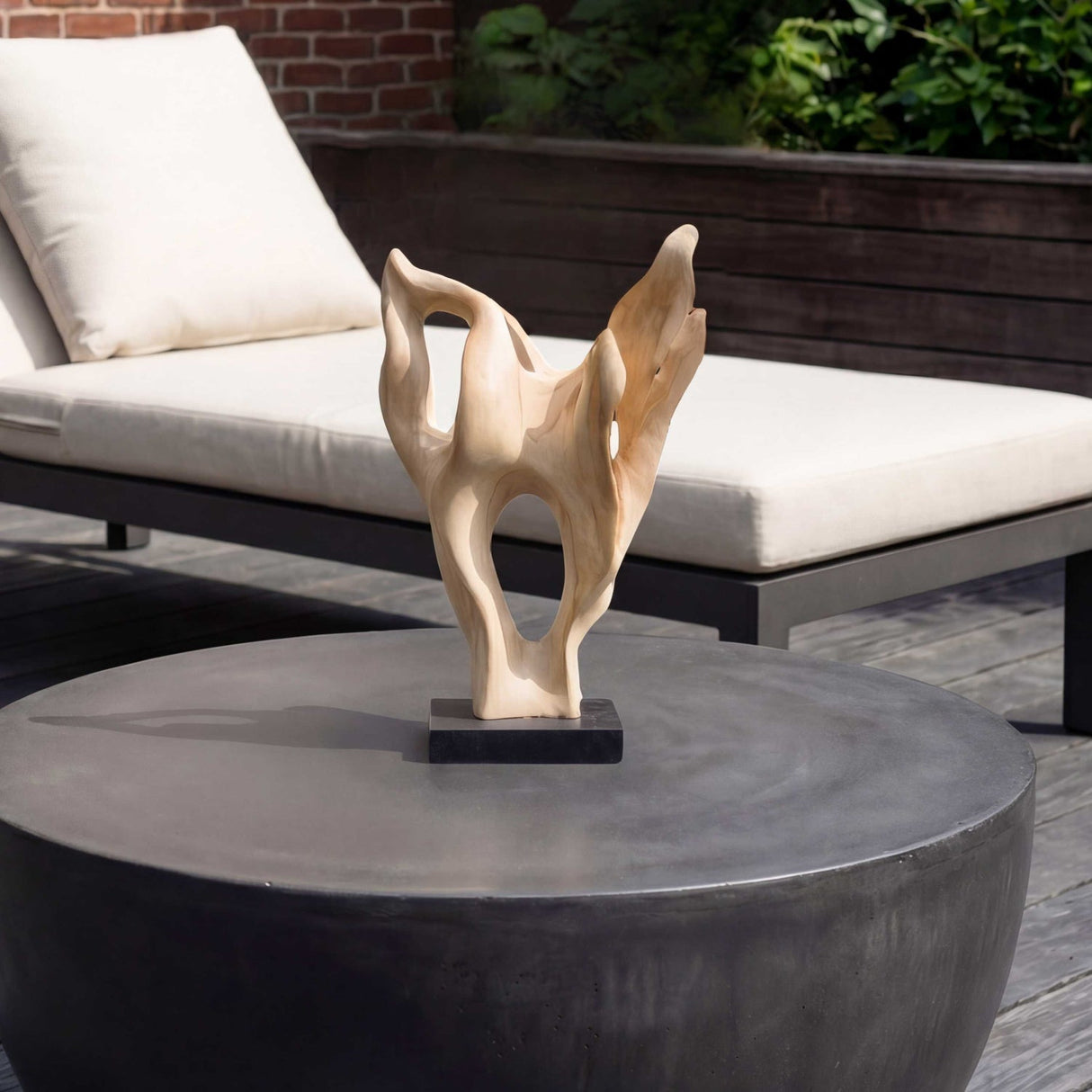 Modern European furniture - Abstract Teak Indoor/Outdoor Sculpture - www.oroa.com