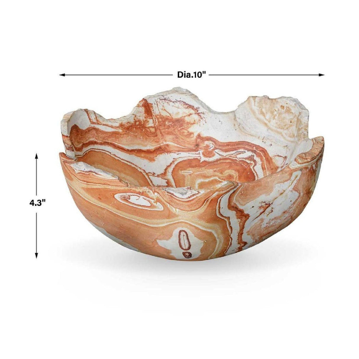 Carved Stone Indoor/Outdoor Bowl | Uttermost Sahara - www.oroa.com