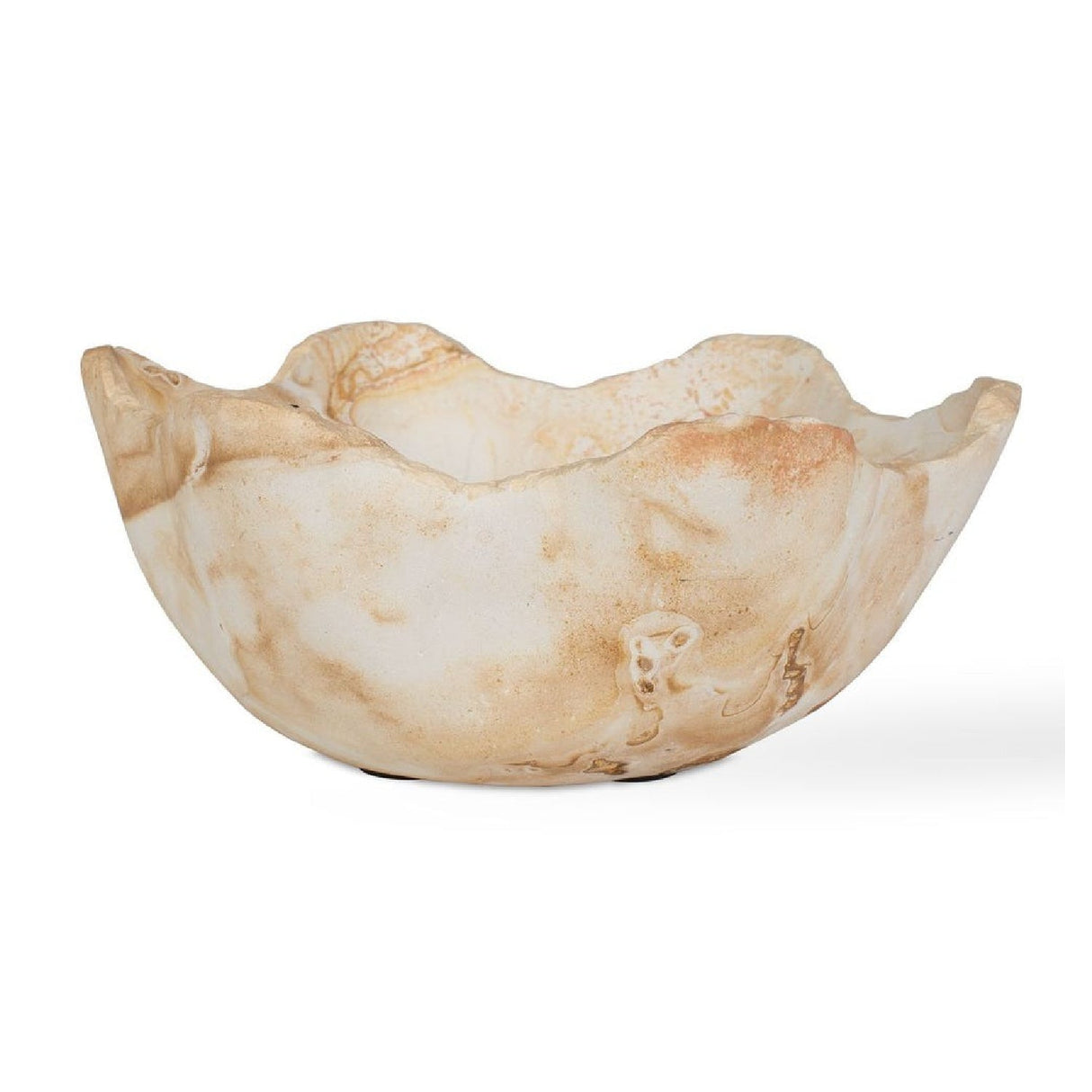 Carved Stone Indoor/Outdoor Bowl – Sahara – rear view
