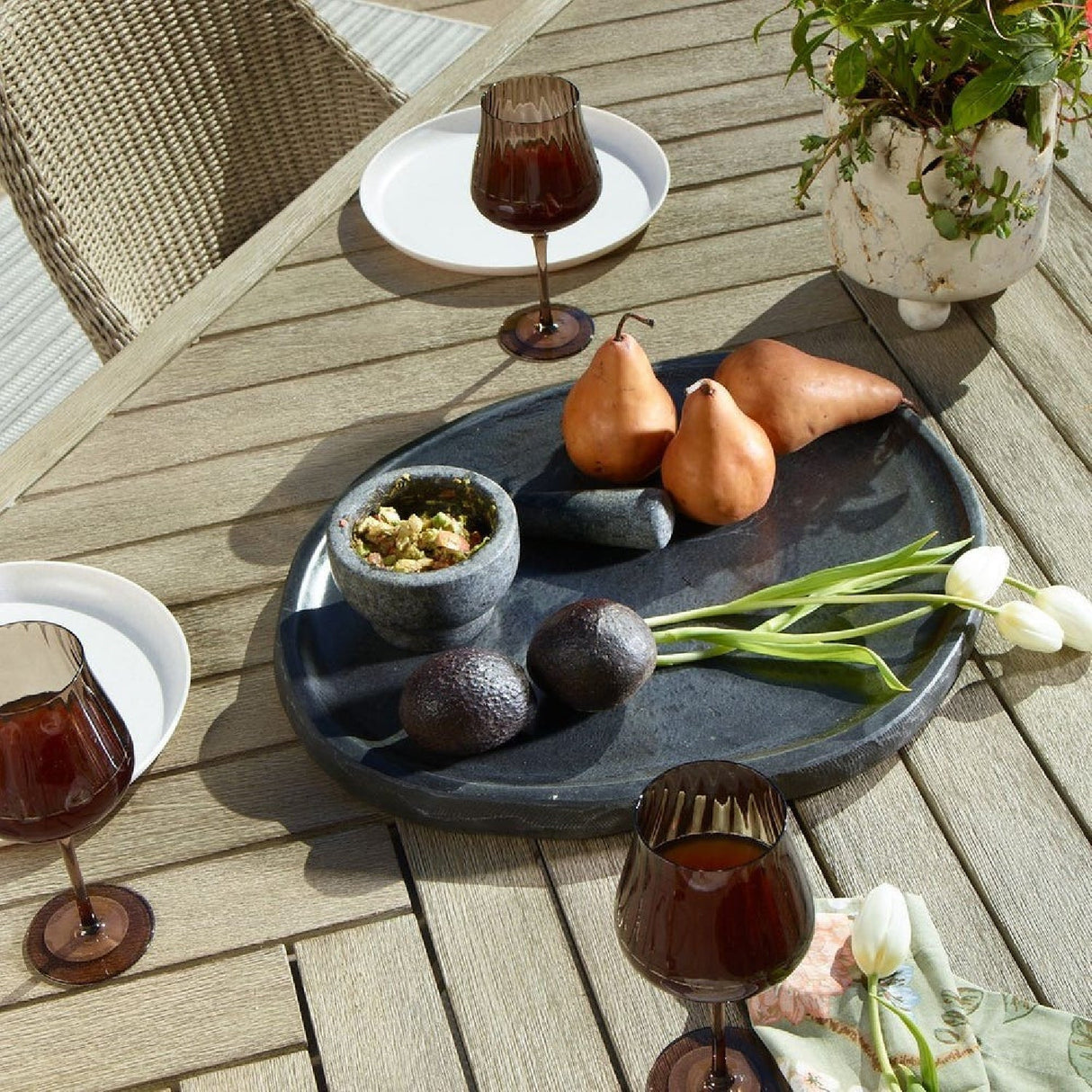 River Stone Indoor/Outdoor Tray | Uttermost Stoneveil - www.oroa.com
