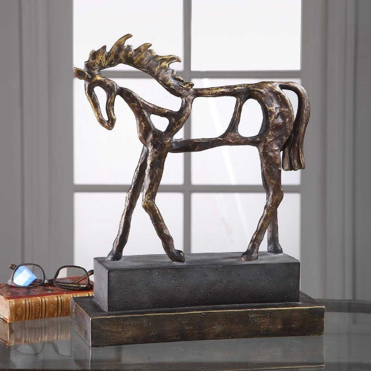 Antique Bronze Sculpture | Uttermost Titan Horse - www.oroa.com