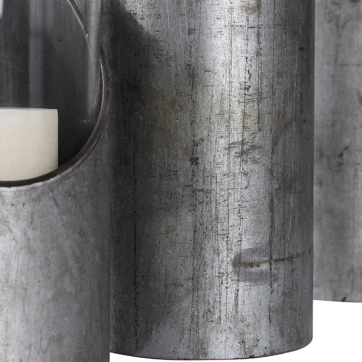 Iron & Glass Cylindrical Candleholders (3) | Uttermost Karter - www.oroa.com