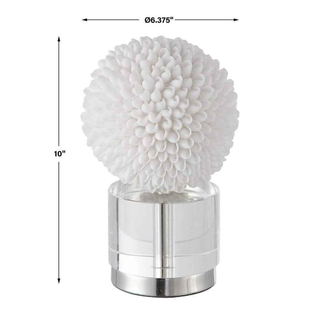White Seashell Look Sculpture | Uttermost Cascara - www.oroa.com