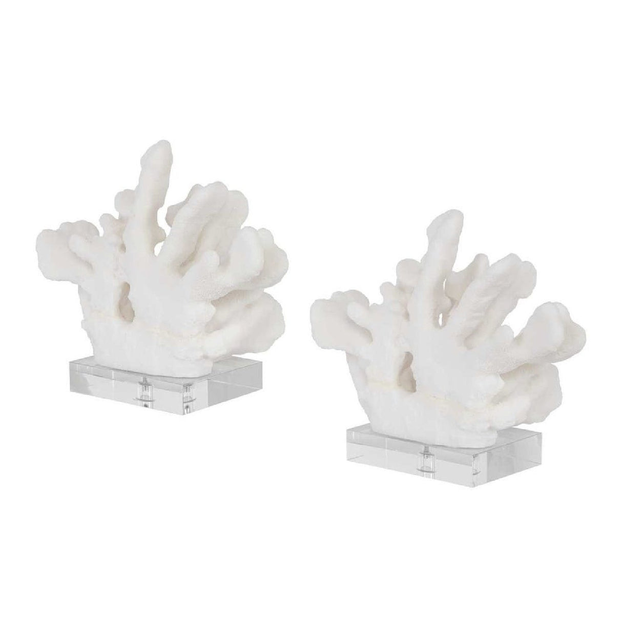 White Coral Inspired Bookends (2) | Uttermost Charbel - www.oroa.com