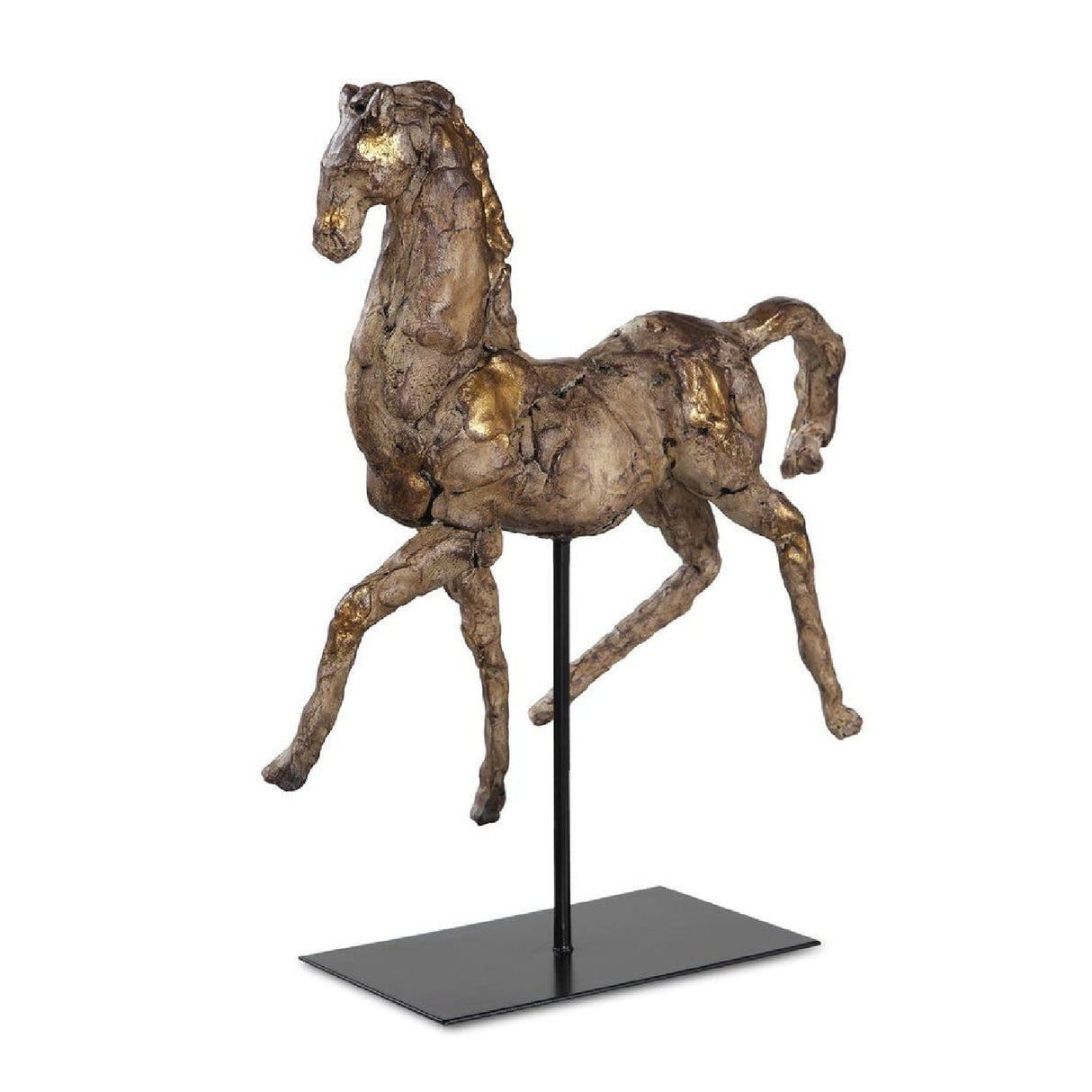 Aged Brown Horse Sculpture | Uttermost Caballo Dorado - www.oroa.com