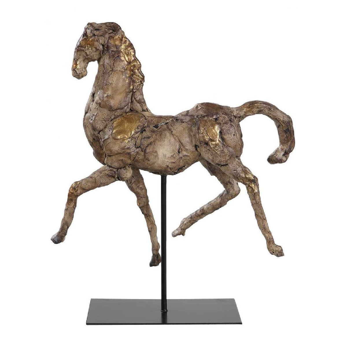 Aged Brown Horse Sculpture | Uttermost Caballo Dorado - www.oroa.com