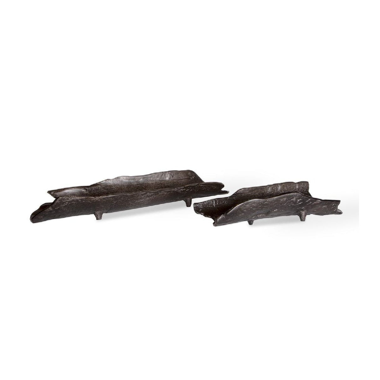 Black Aluminum Organic-Shaped Trays (2) | Uttermost Caryn - www.oroa.com