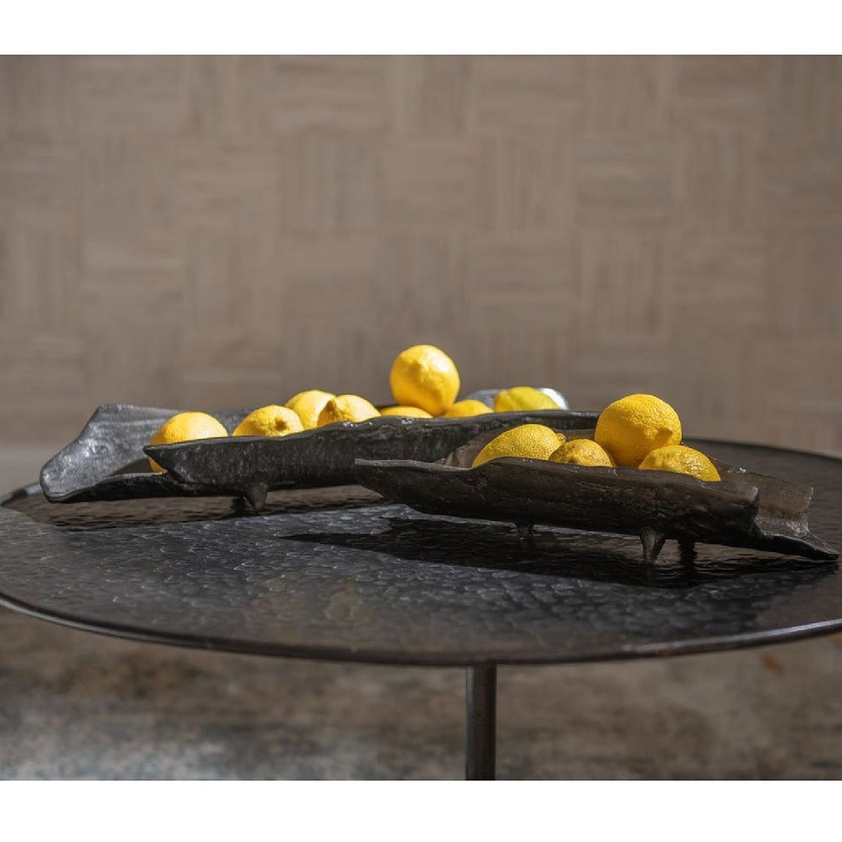 Black Aluminum Organic-Shaped Trays (2) | Uttermost Caryn - www.oroa.com