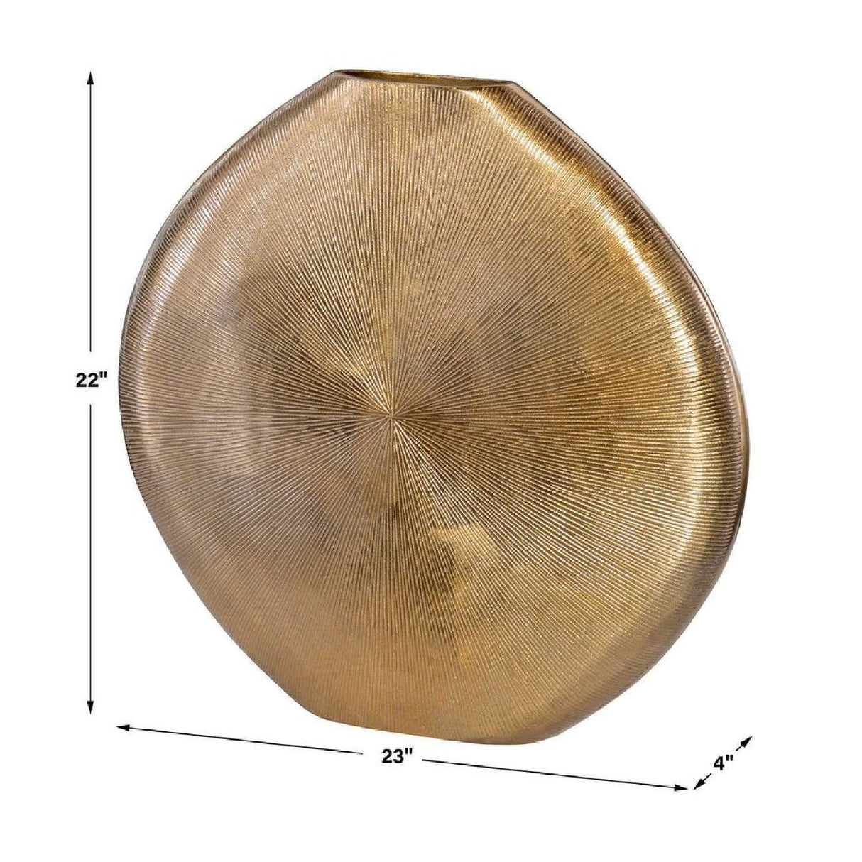 Gold Ribbed Vase | Uttermost Gretchen - www.oroa.com