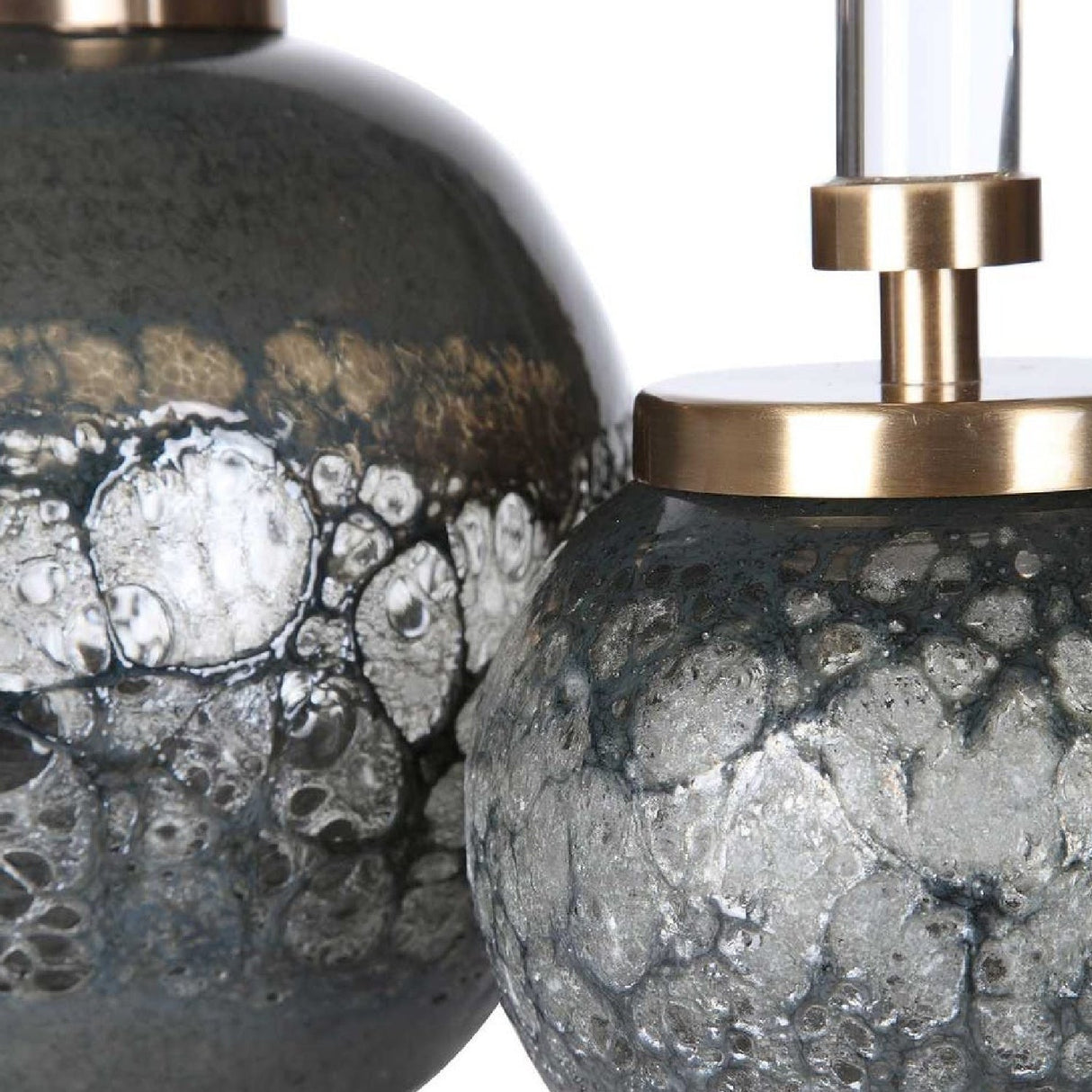 Iridescent Blue-Gray Glass Bottles (2) | Uttermost Cessair - www.oroa.com