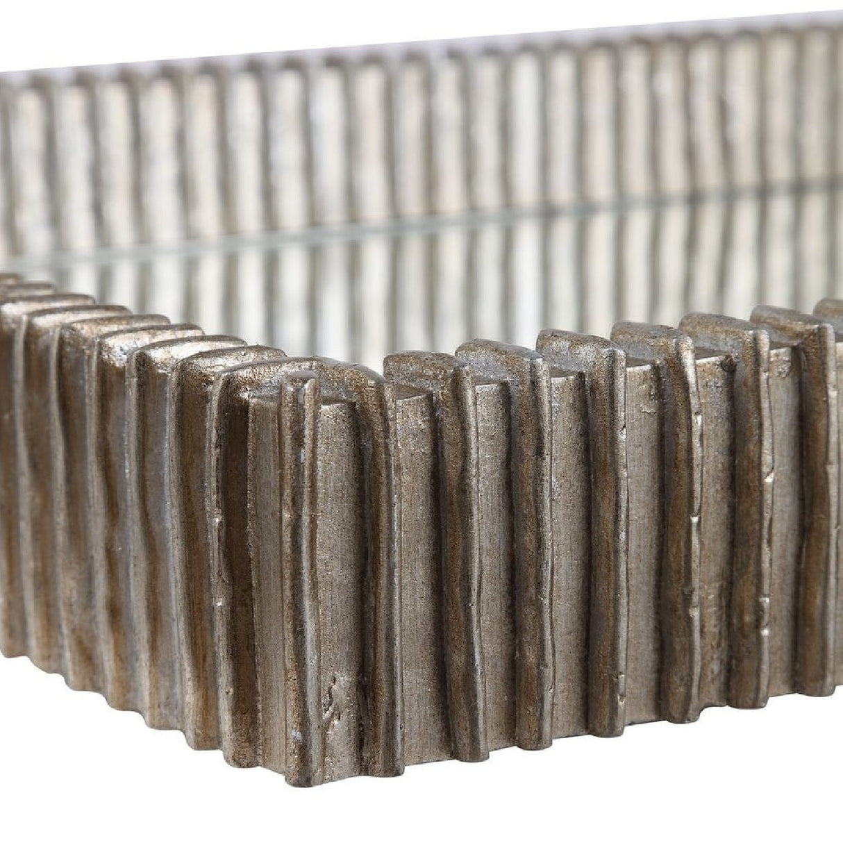 Ribbed Silver Mirrored Tray | Uttermost Talmage - www.oroa.com