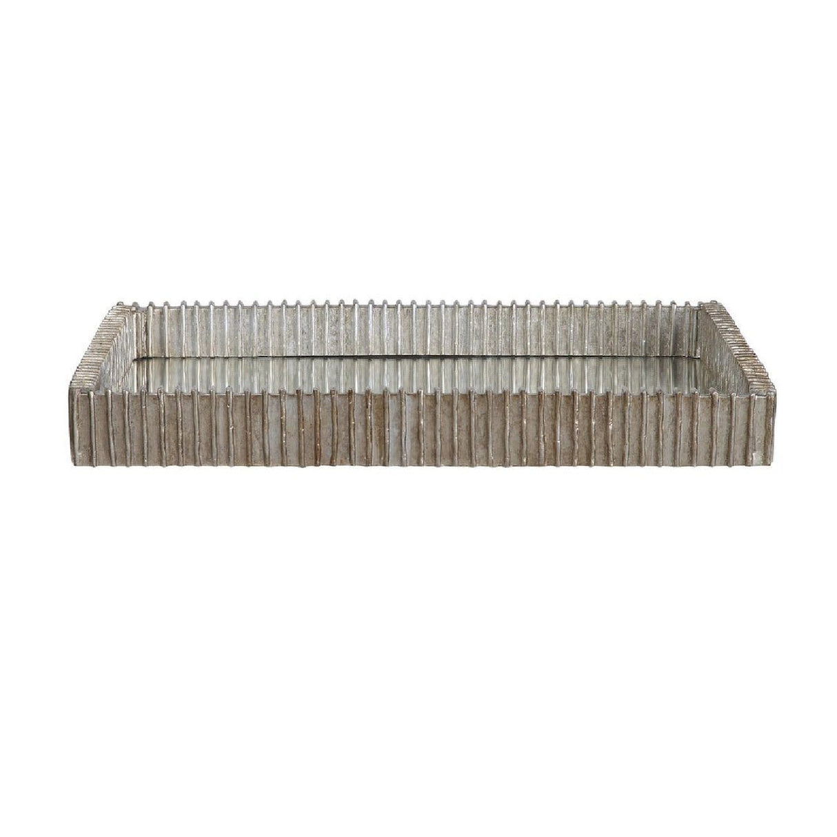 Ribbed Silver Mirrored Tray | Uttermost Talmage - www.oroa.com