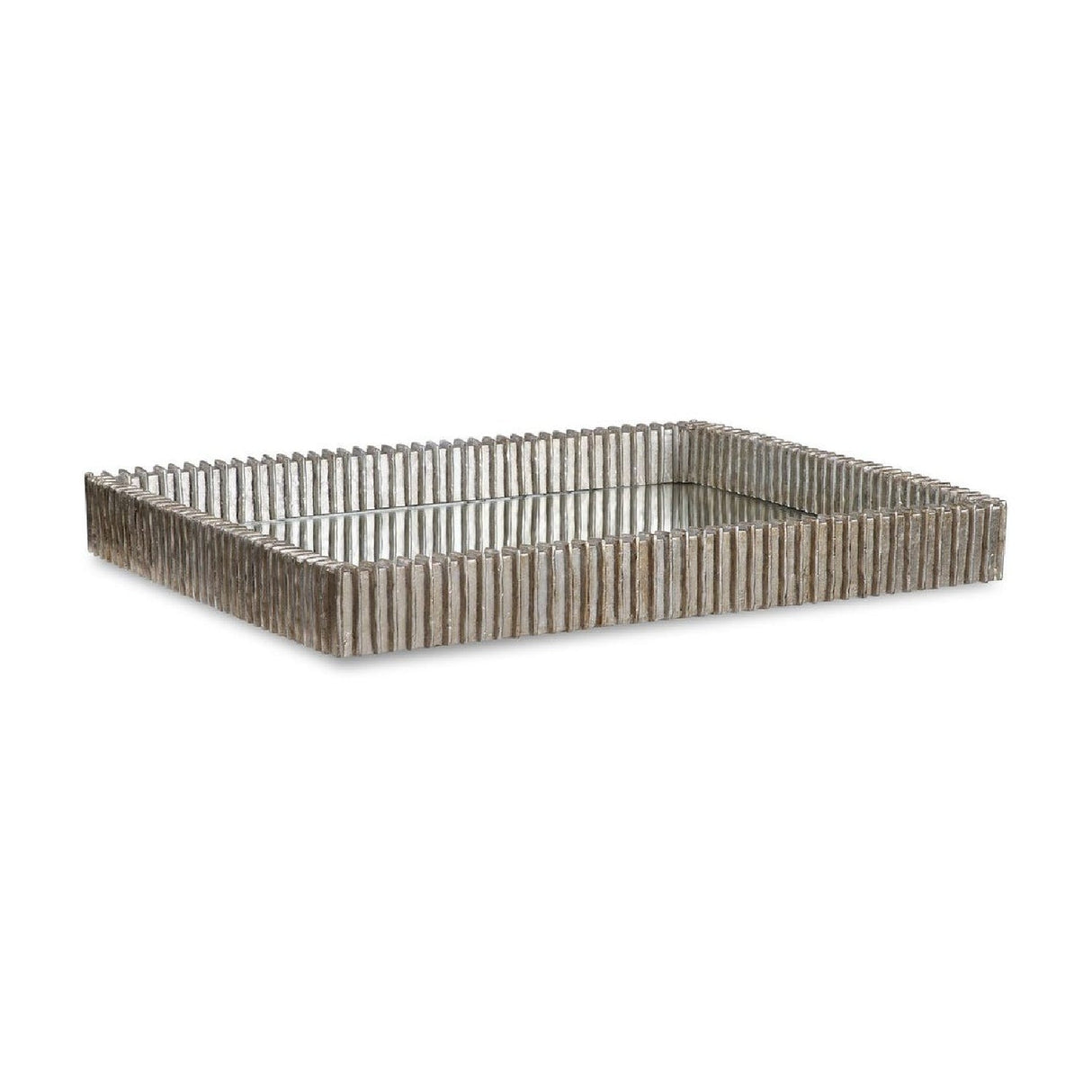 Ribbed Silver Mirrored Tray | Uttermost Talmage - www.oroa.com
