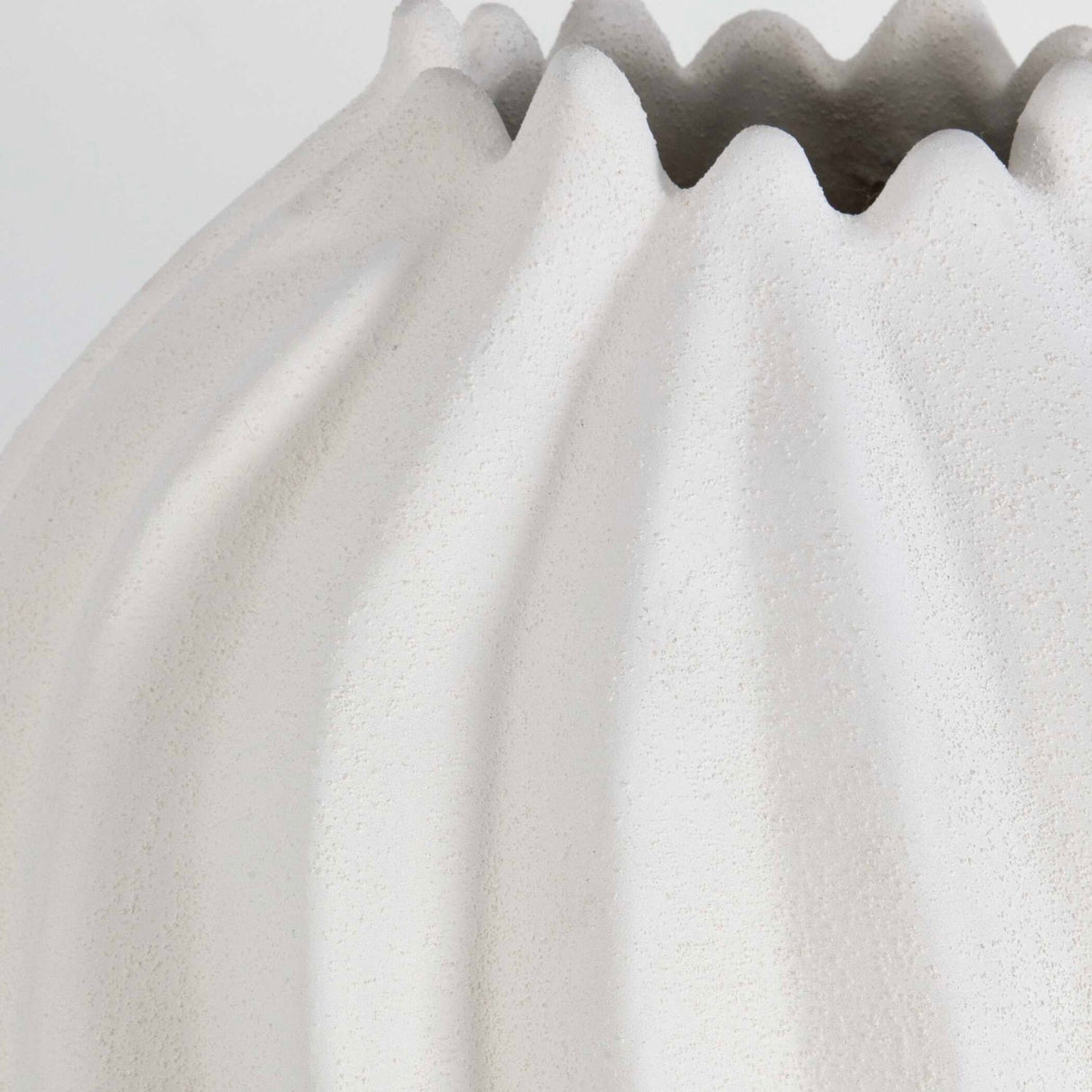 Modern European furniture - Wavy-Fluted Ceramic Indoor/Outdoor Vase - www.oroa.com