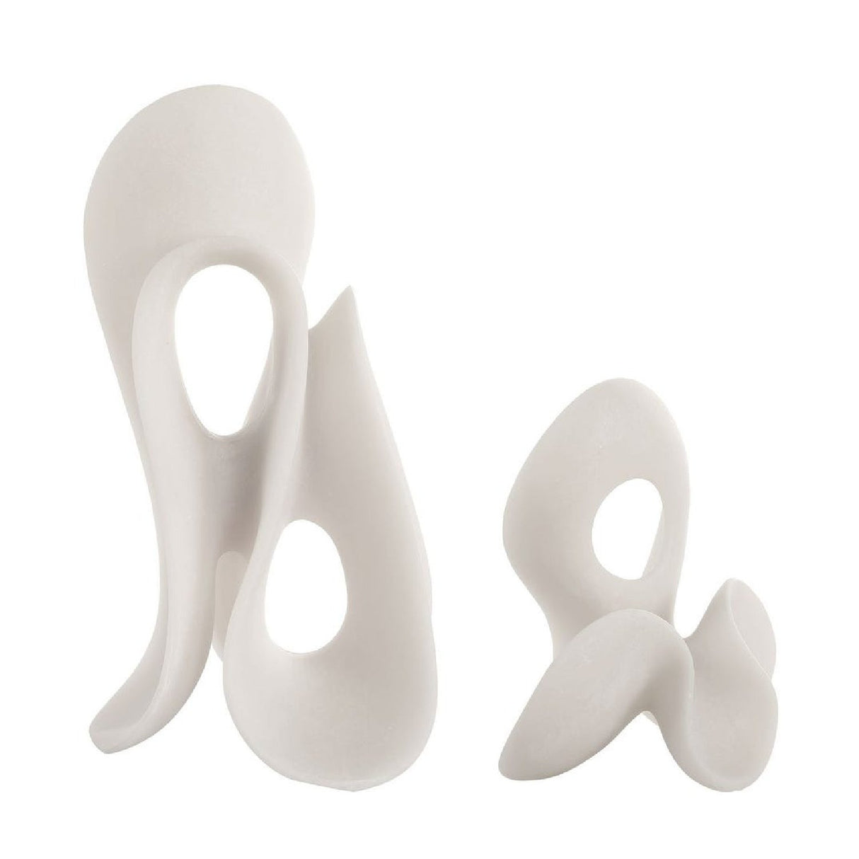 White Stone Indoor/Outdoor Sculptures (2) | Uttermost Silent Wave - www.oroa.com