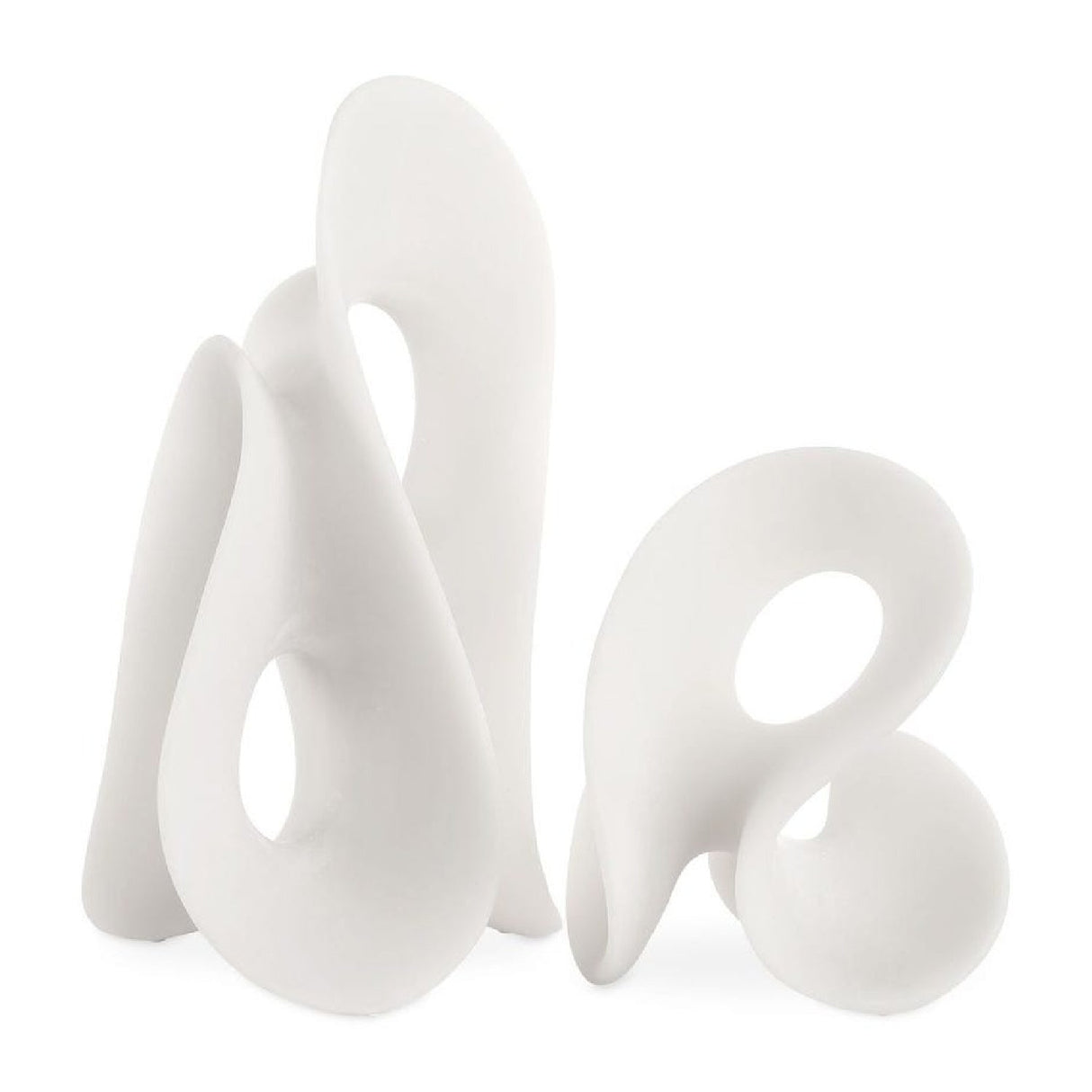 White Stone Indoor/Outdoor Sculptures (2) | Uttermost Silent Wave - www.oroa.com