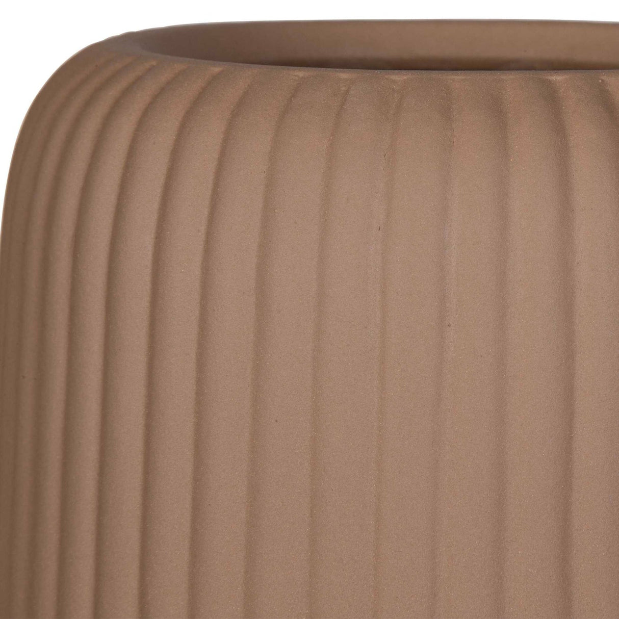 Modern European furniture - Brown Ribbed Indoor/Outdoor Vases (2) - www.oroa.com