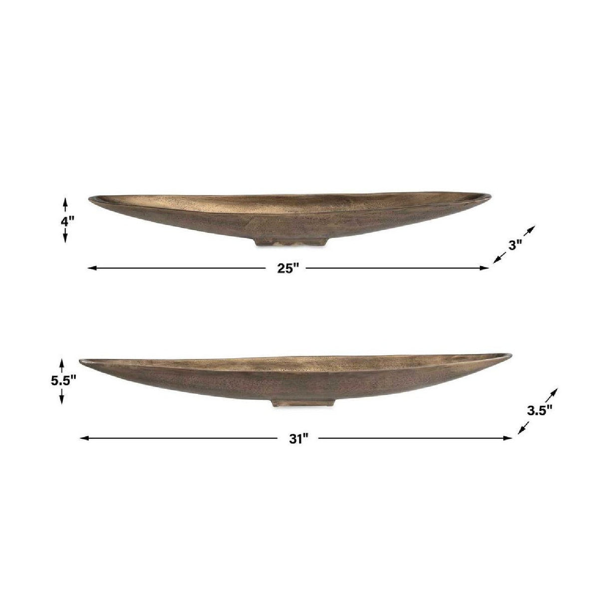 Cast Aluminum Indoor/Outdoor Bowls (2) | Uttermost River Run - www.oroa.com