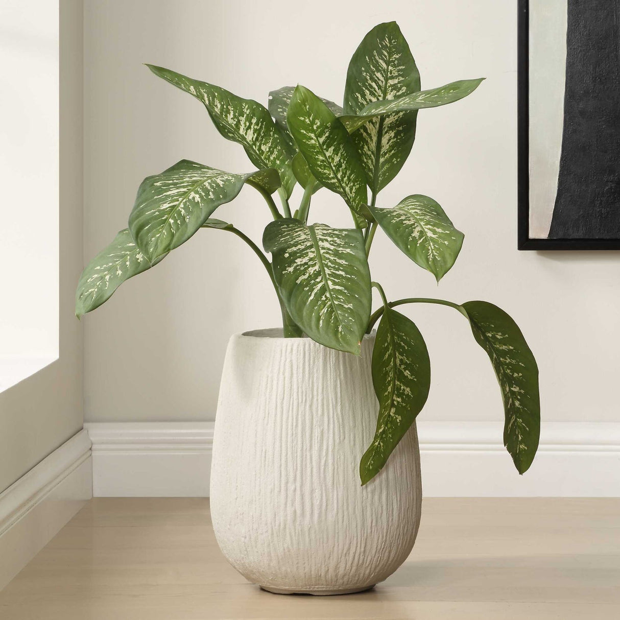 Modern European furniture - Textured White Indoor/Outdoor Planter - www.oroa.com