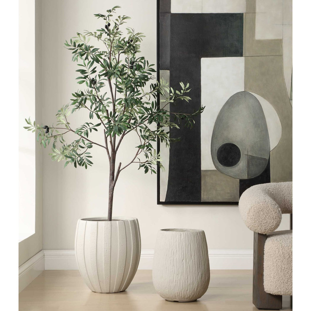 Modern European furniture - Textured White Indoor/Outdoor Planter - www.oroa.com