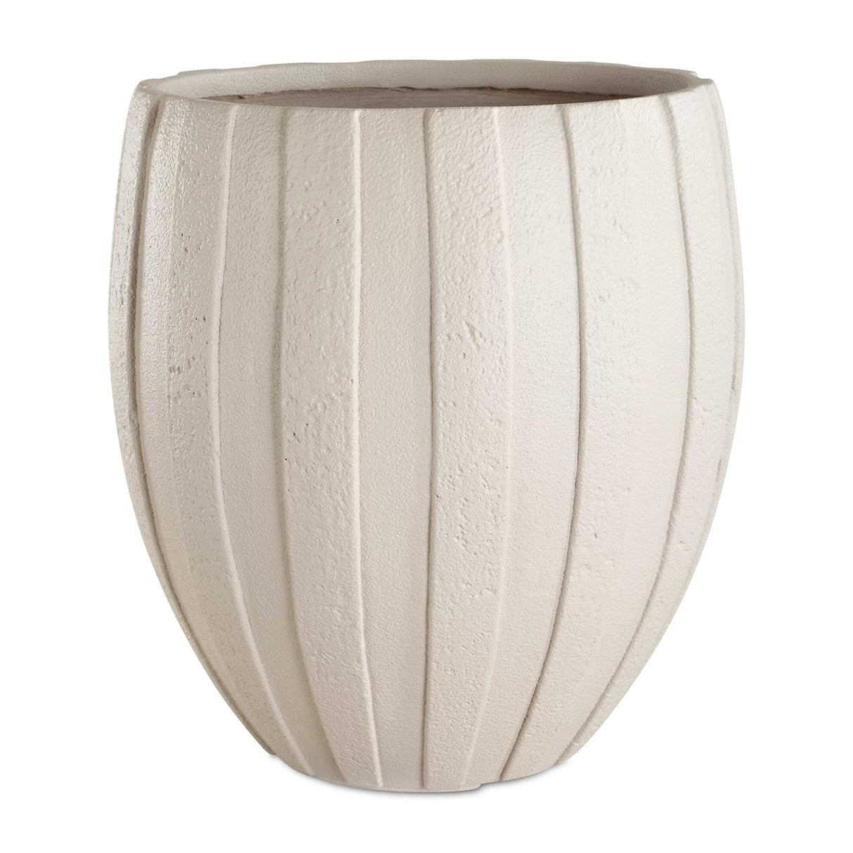 Modern European furniture - White Ridged Indoor/Outdoor Planter - www.oroa.com