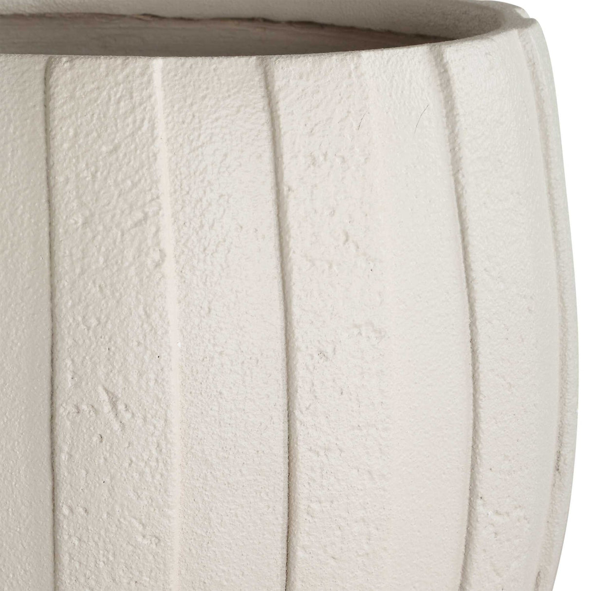 Modern European furniture - White Ridged Indoor/Outdoor Planter - www.oroa.com