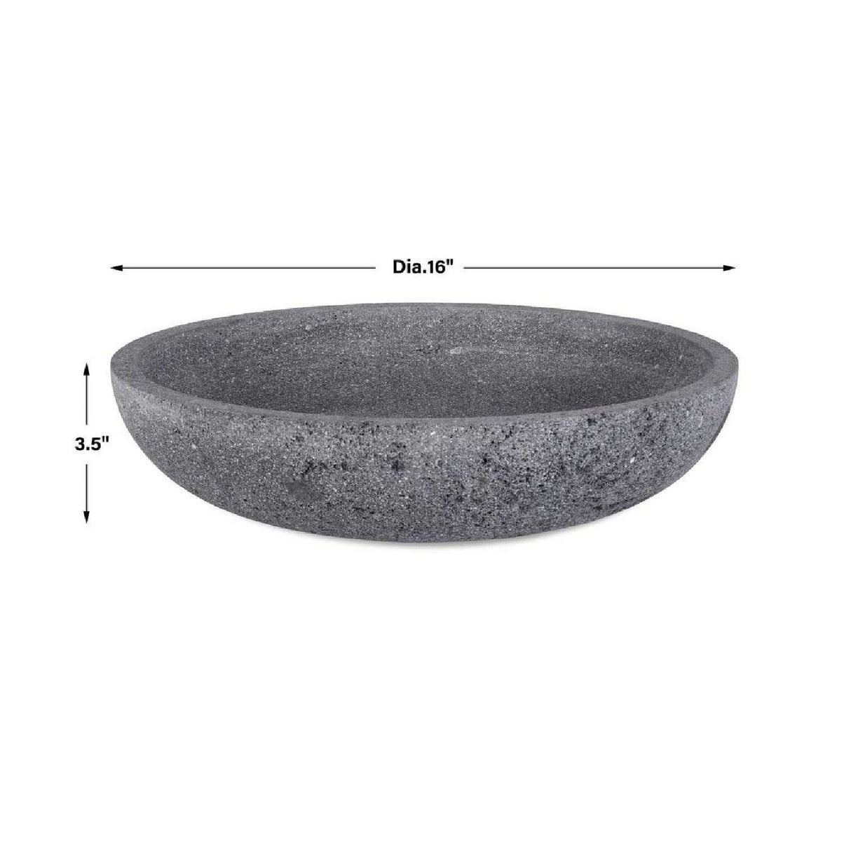 Modern European furniture - Gray Lava Stone Indoor/Outdoor Bowl - www.oroa.com