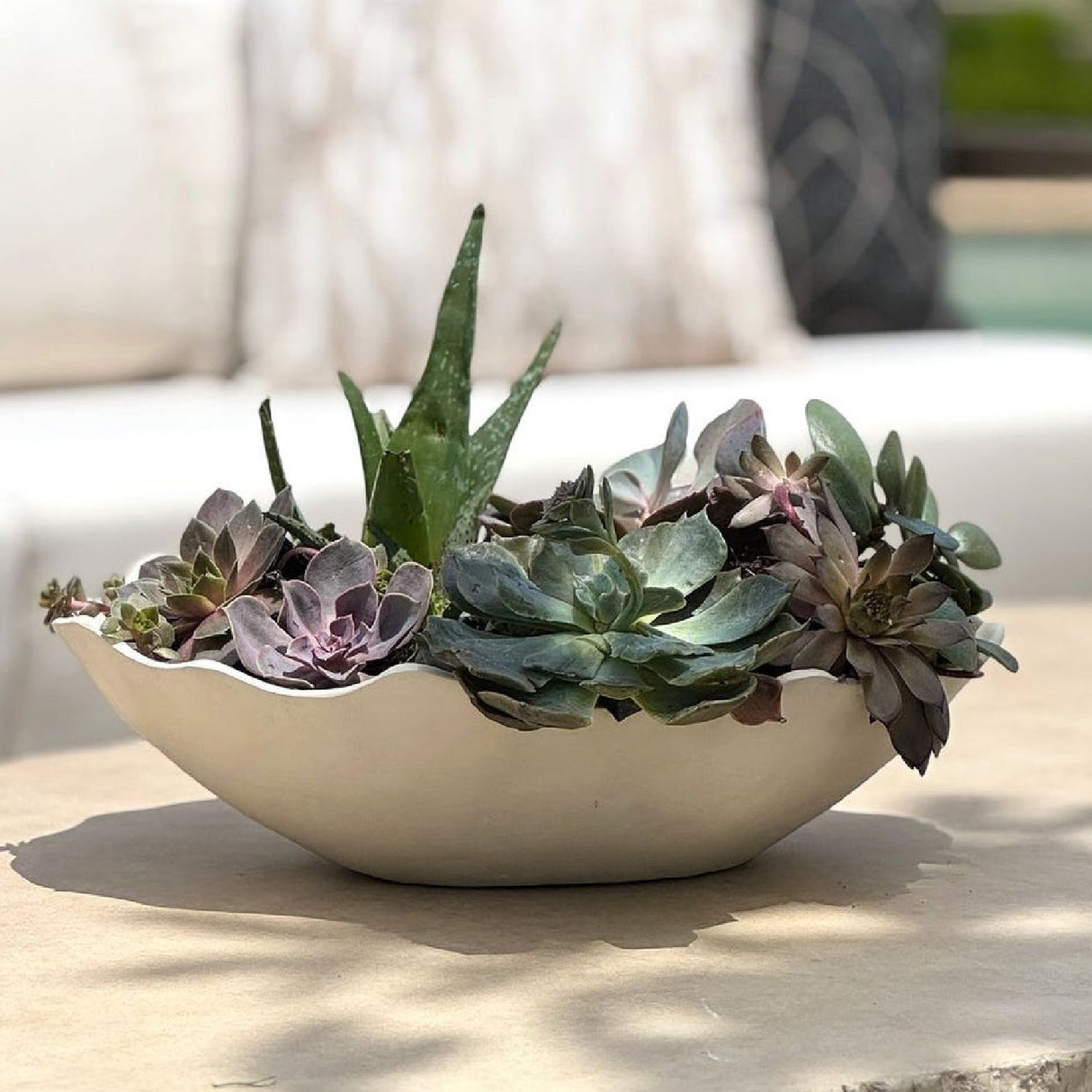 Modern European furniture - Cast Aluminum Indoor/Outdoor Bowl - www.oroa.com