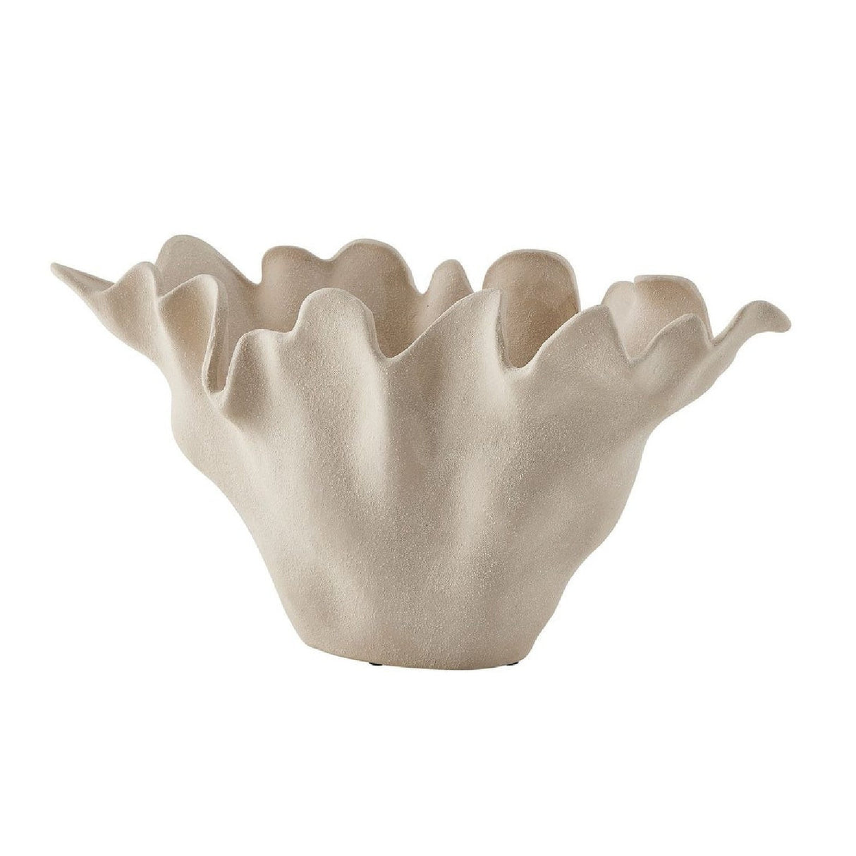 White Ceramic Indoor/Outdoor Bowl | Uttermost Sand Dune - www.oroa.com