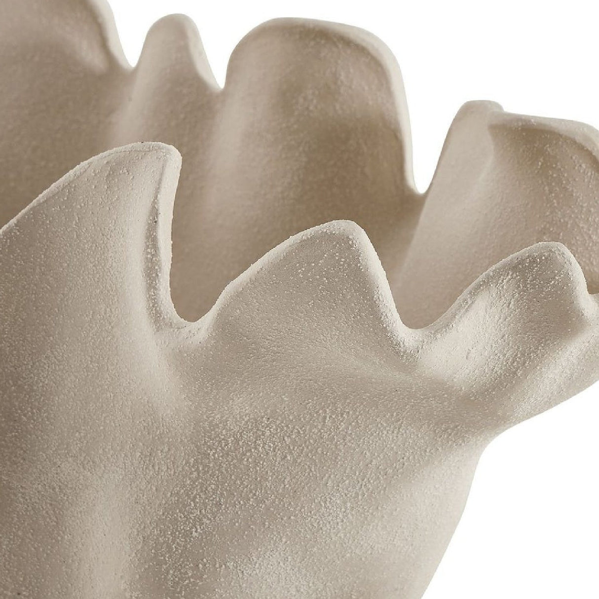 White Ceramic Indoor/Outdoor Bowl | Uttermost Sand Dune - www.oroa.com